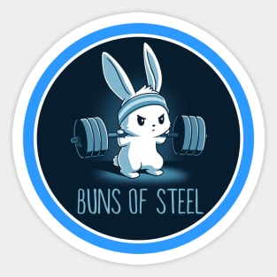 Buns Of Steel - Cute Funny Bunny Rabbit Gym Workout Lover Sticker